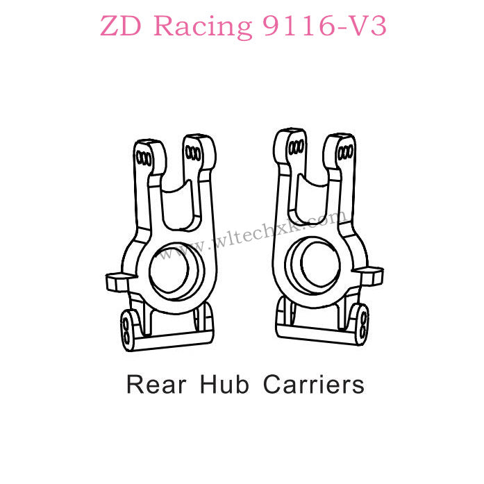 ZD Racing 9116-V3 Parts Rear Hub Carriers 8136