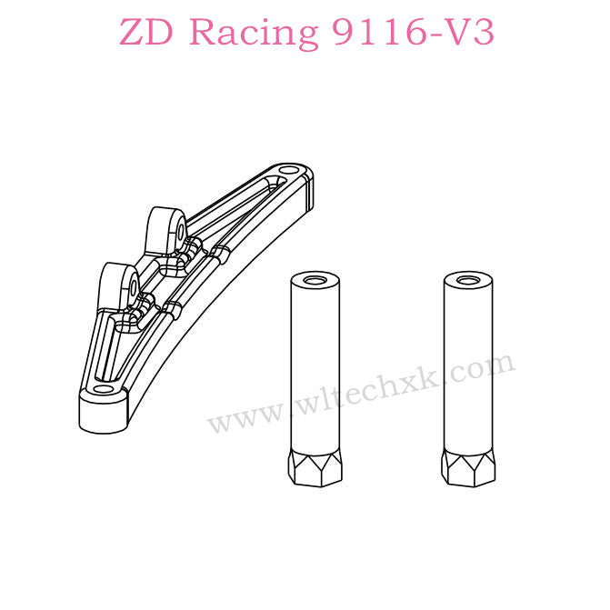 ZD Racing 9116-V3 Parts Rear Upper Plate 8443