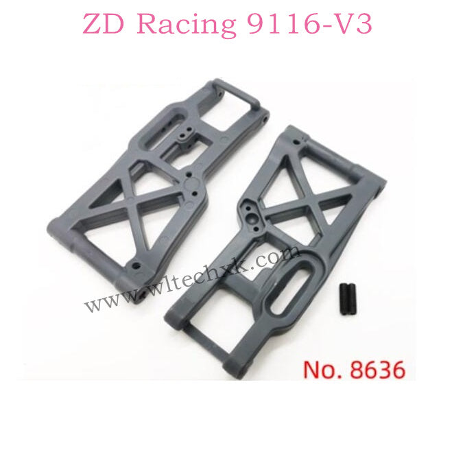 ZD Racing 9116-V3 Parts Reinforced version Rear lower Swing Arm 8636