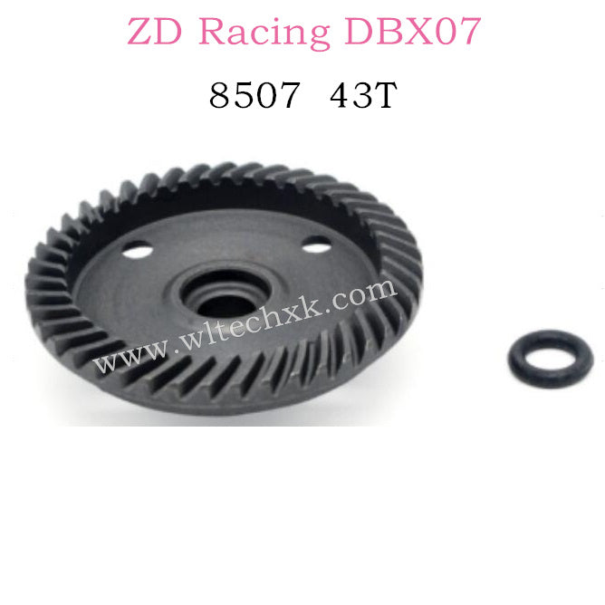 ZD Racing DBX07 Parts 43T Front And Rear Ring Gear CNC 8507