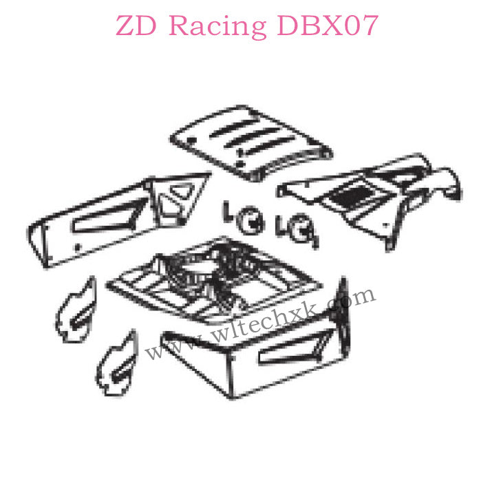 ZD Racing DBX07 Parts CIear Body 8650