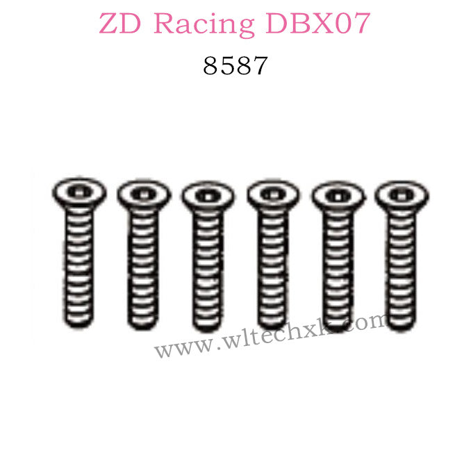 ZD Racing DBX07 Parts Flat Head Screws M4X30 8587