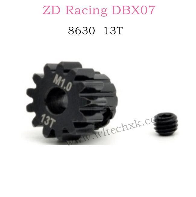 ZD Racing DBX07 Parts Motor Gear 13T 8630