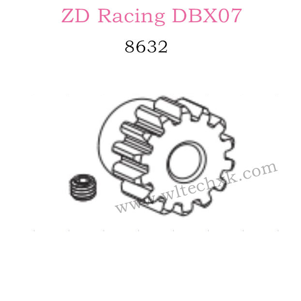 ZD Racing DBX07 Parts Motor Gear 8632