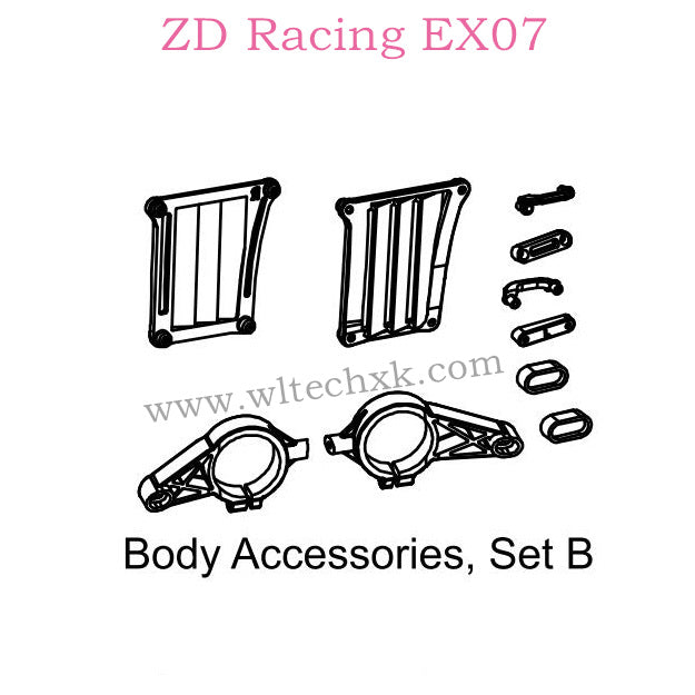ZD Racing EX07 Parts Body Accessories Set 8579