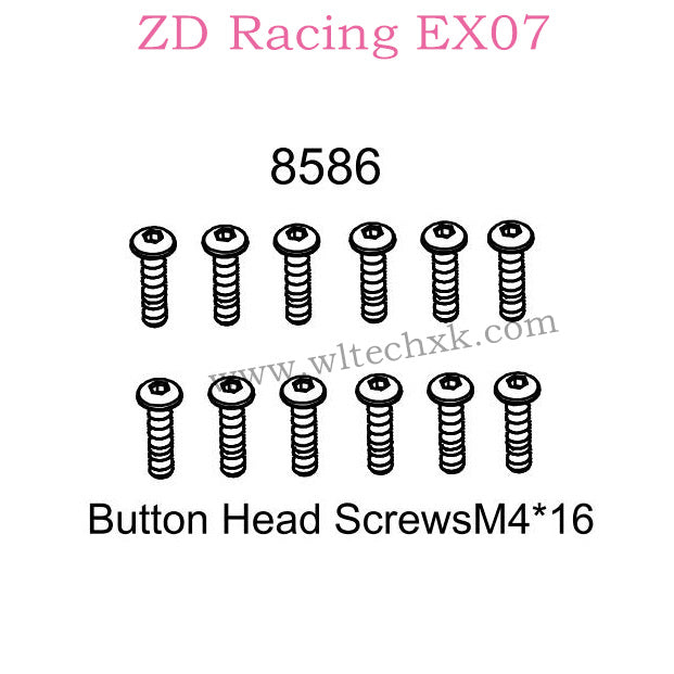 ZD Racing EX07 Parts Button Head Screws M4X16 8586