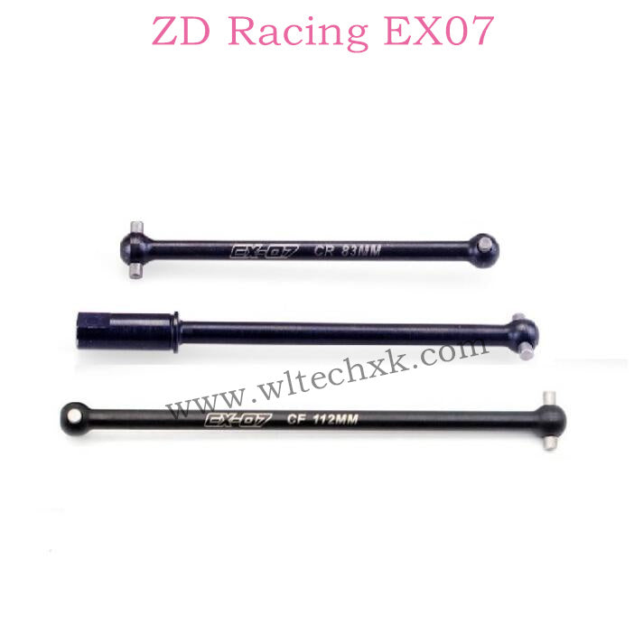 ZD Racing EX07 Parts Center Drive Shaft Front 112mm Rear 83mm 8540