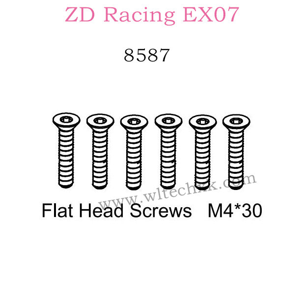 ZD Racing EX07 Parts Flat Head Screws M4X30 8587