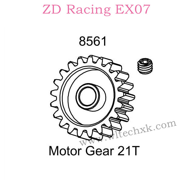 ZD Racing EX07 Parts Motor Gear 21T 8561