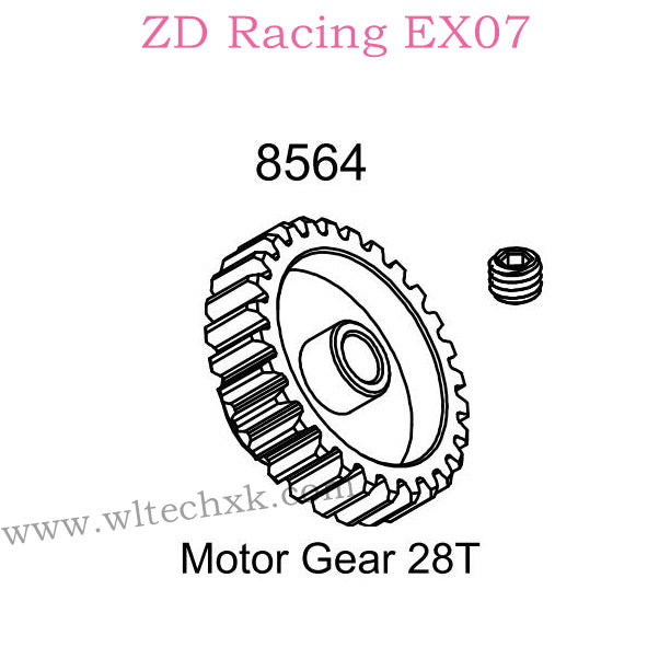 ZD Racing EX07 Parts Motor Gear 28T 8564