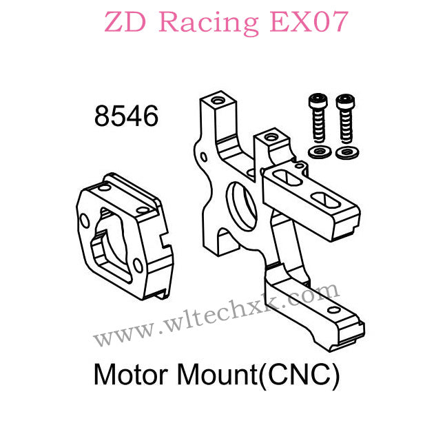 ZD Racing EX07 Parts Motor Mount CNC 8546