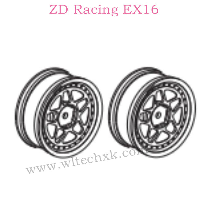 ZD Racing EX16 Parts Aluminium Tire Rim Set 6629
