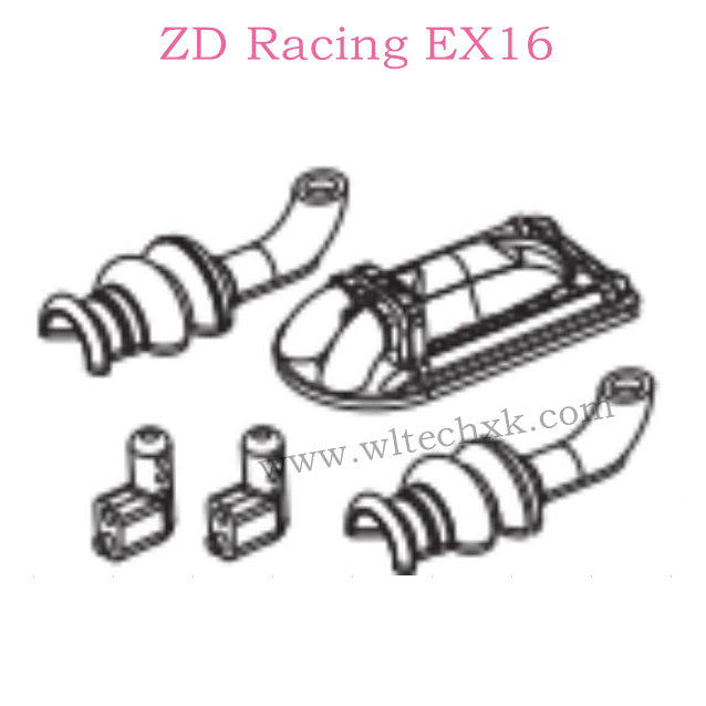 ZD Racing EX16 Parts Exhaust For Car 6648