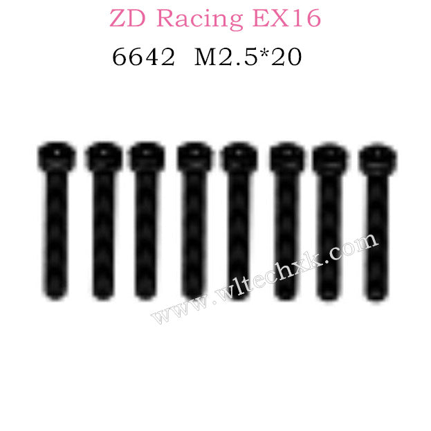 ZD Racing EX16 Parts M2.5×20 Button Head Screw 6642
