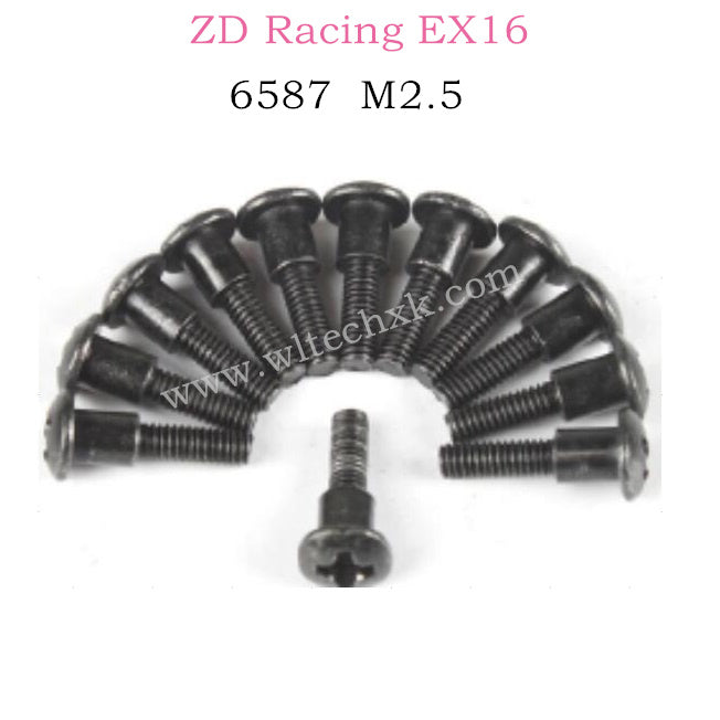 ZD Racing EX16 Parts M2.5 Pan Head Cross Screw Steps 6587