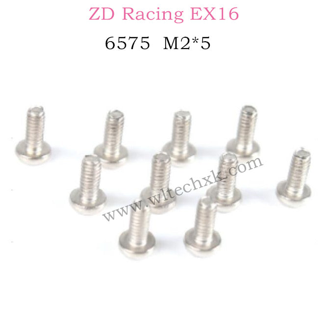 ZD Racing EX16 Parts M2X5 Round Head Socket Screw 6575