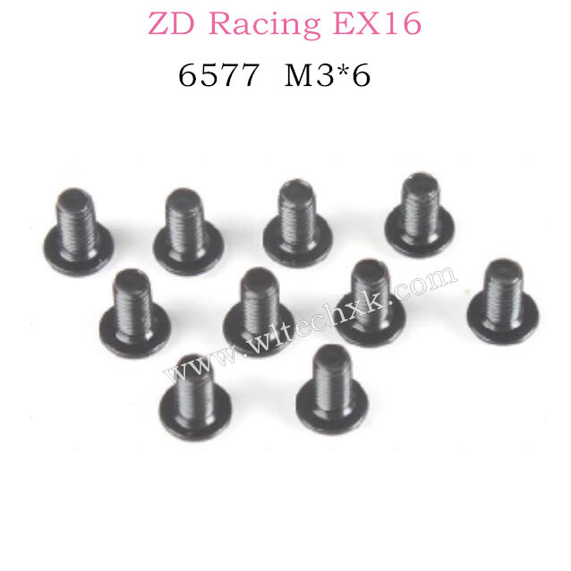 ZD Racing EX16 Parts M3X6 Button Head Screw 6577