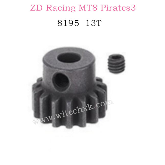 ZD Racing MT8 Pirates3 Parts 13T Motor Gears 8195