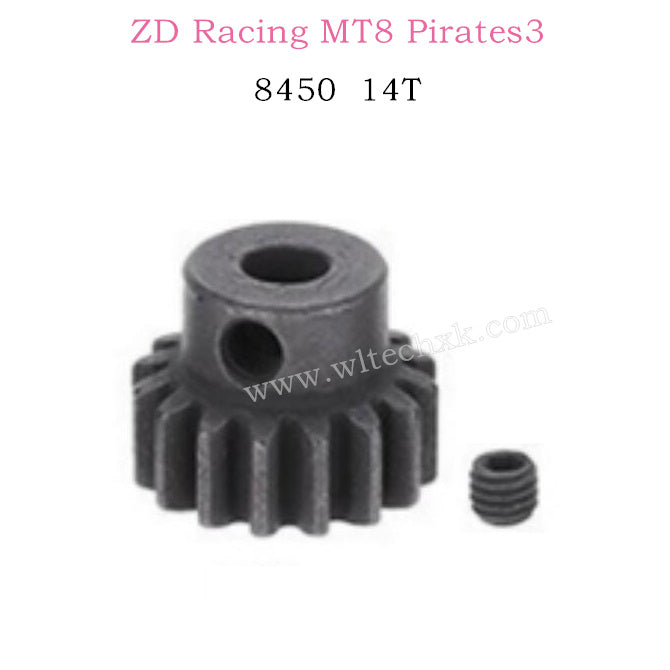 ZD Racing MT8 Pirates3 Parts 14T Motor Gears 8450