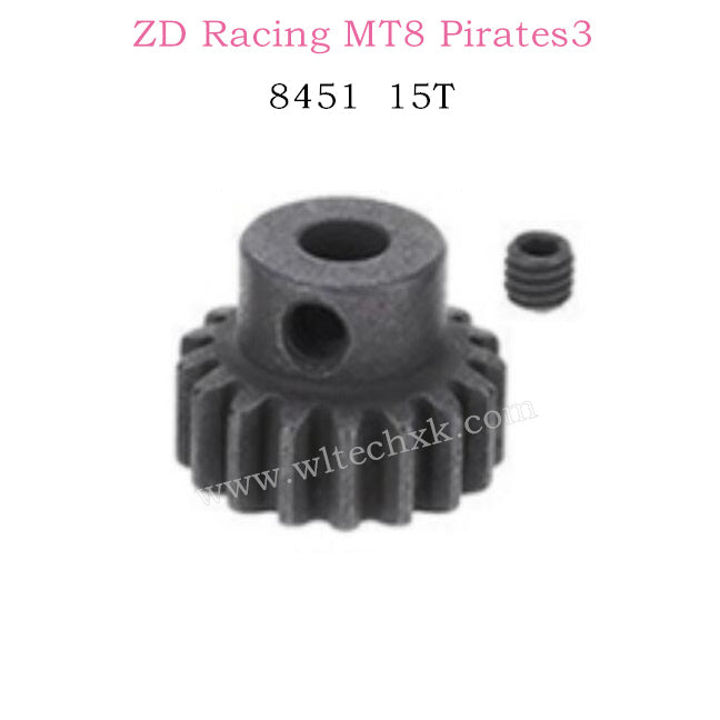 ZD Racing MT8 Pirates3 Parts 15T Motor Gears 8451