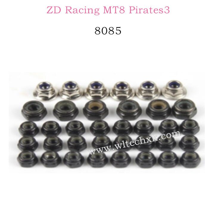 ZD Racing MT8 Pirates3 Parts Locknut Set 8085