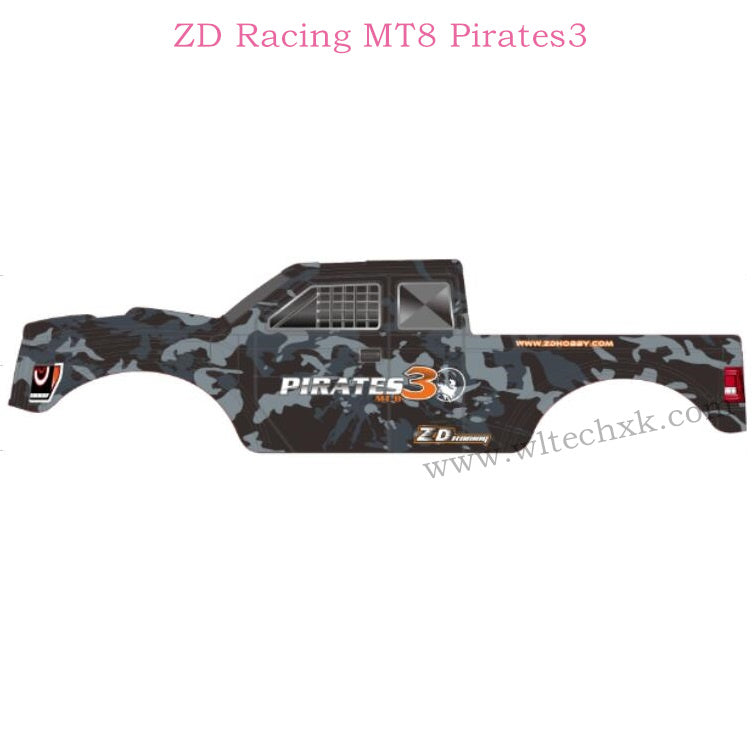 ZD Racing MT8 Pirates3 Parts PVC Body 8485 8486