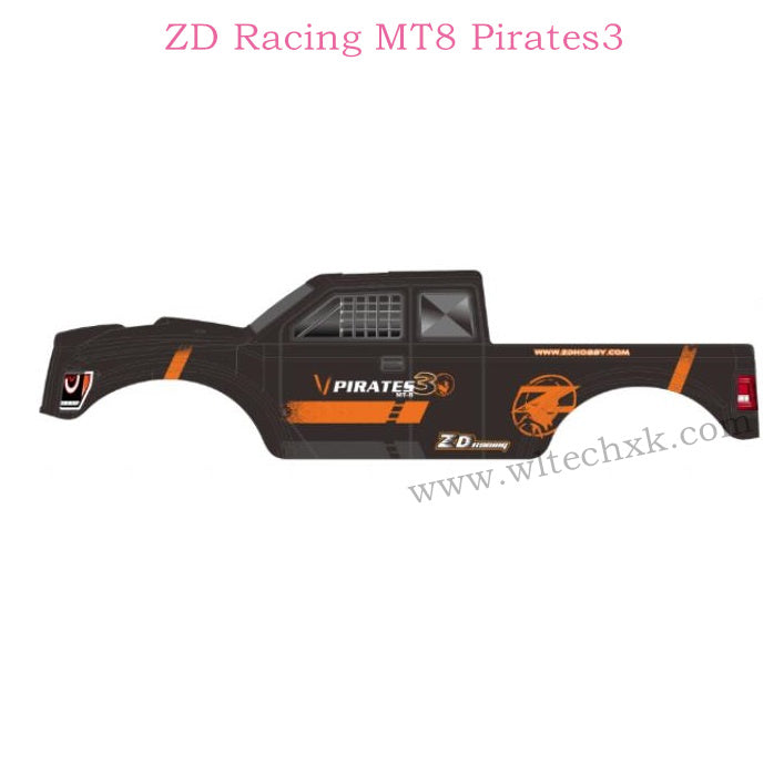 ZD Racing MT8 Pirates3 Parts PVC Body 8485 8486