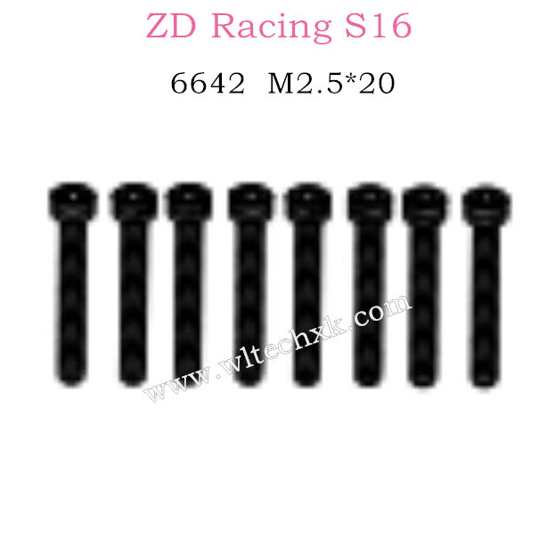ZD Racing S16 Rocket parts M2.5×20 Button Head Screw 6642