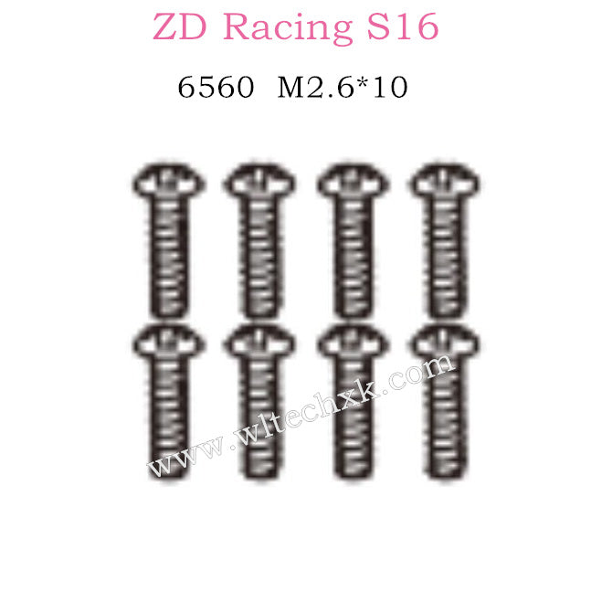 ZD Racing S16 Rocket parts M2.6X10 Pan Self Tapping Screw Set 6560