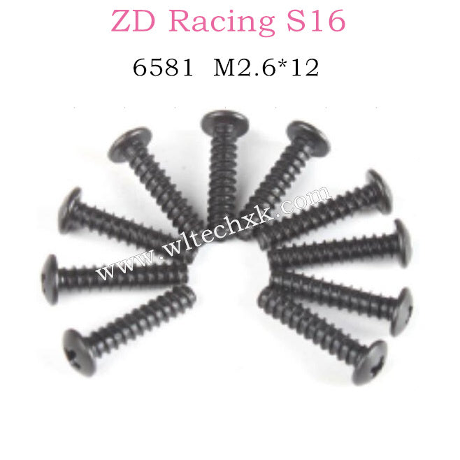 ZD Racing S16 Rocket parts M2.6X12 Screw Set 6581