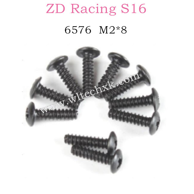 ZD Racing S16 Rocket parts M2X8 Pan Selt Tapping Screw Set 6576
