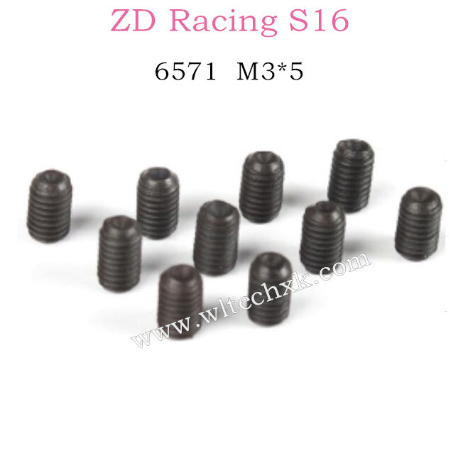 ZD Racing S16 Rocket parts M3X5 Set Screw Set 6571