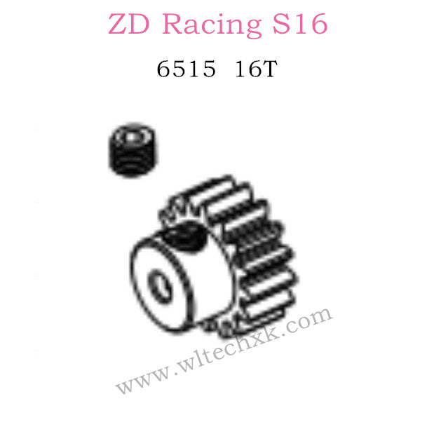 ZD Racing S16 Rocket parts Motor Gear 16T 6515