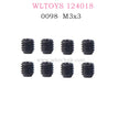 WLTOYS 124018 RC Car Original parts 0098 M3x3 Screws for Motor