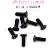 WLTOYS 144010 RC Car Original Parts 0114 Cross flat head Screw 2.5X8KM
