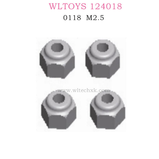 WLTOYS 124018 RC Car Original parts 0118 M2.5 Rock Nuts