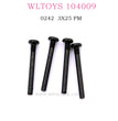 WLTOYS 104009 RC Car parts 3X25 PM Round head with upper cross 0242 Original