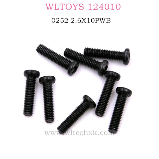 Original WLTOYS 124010 RC Car part 0256 Screws 3X12PM