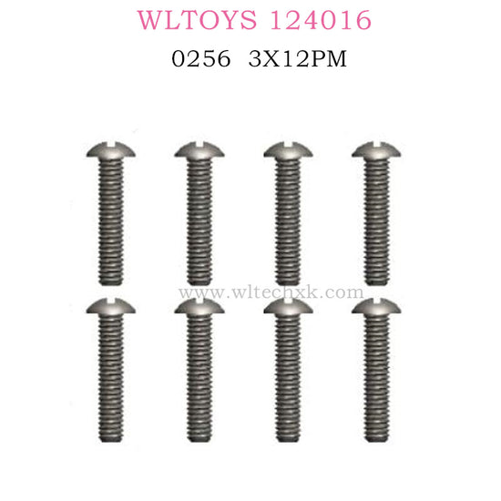 WLTOYS 124016 RC Car Part 0256 Screw 3X12PM