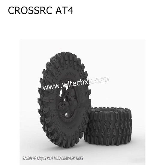 CROSSRC AT4 Parts 1.9 inch Climbing Car Tire Nylon Clamp Tire Wheel 97400975-3