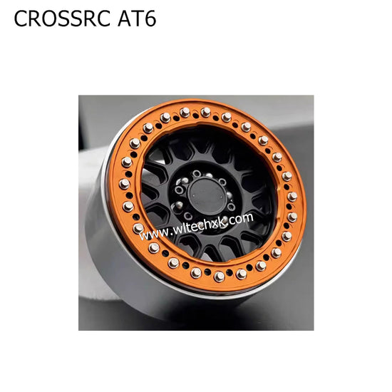 CROSSRC AT6 Parts 1.9 inch New KMC Metal Climbing Wheel Hub SCX10 ORANGE