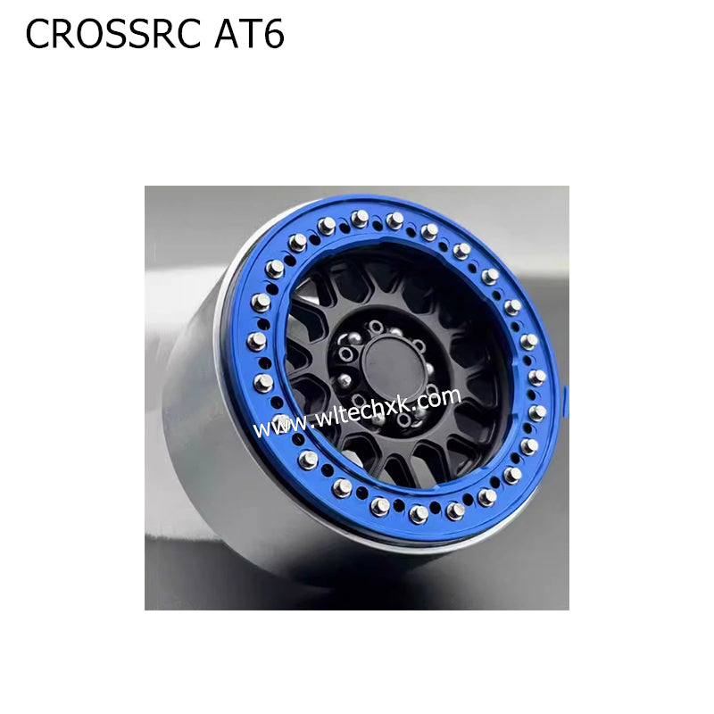 CROSSRC AT6 Parts 1.9 inch New KMC Metal Climbing Wheel Hub SCX10 BLUE