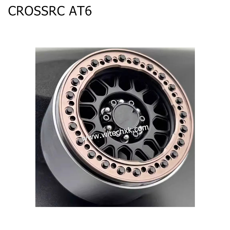 CROSSRC AT6 Parts 1.9 inch New KMC Metal Climbing Wheel Hub SCX10 GOLD