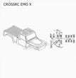CROSSRC EMO X Parts Blister Blue Car Shell CS-97401246-1