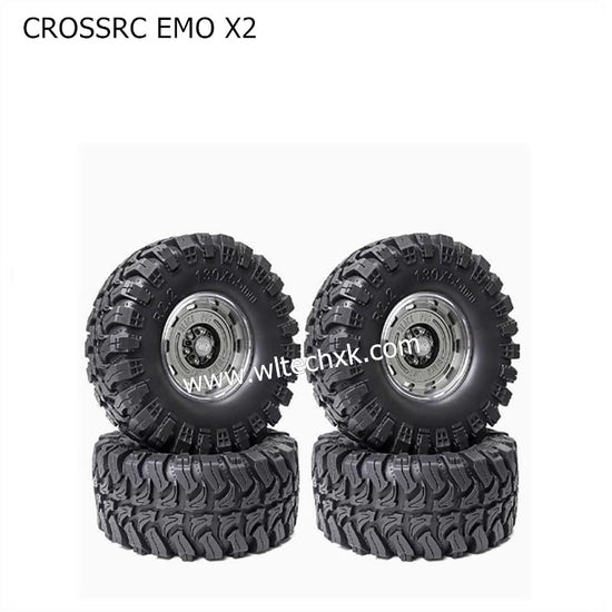 CROSSRC EMO X2 Parts 2.2 inch Black Mud Wheel Boots Tire-3