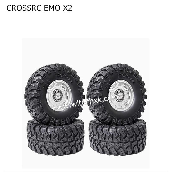 CROSSRC EMO X2 Parts 2.2 inch Black Mud Wheel Boots Tire-4
