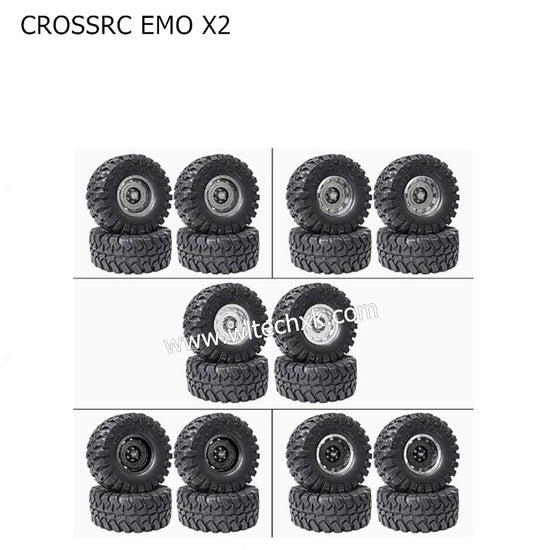 CROSSRC EMO X2 Parts 2.2 inch Black Mud Wheel Boots Tire-5