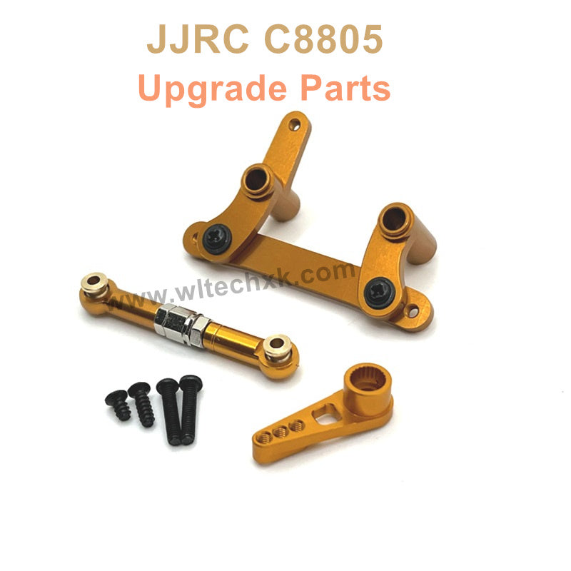 10-JJRC C8805 Upgrade Parts Metal Steering Kit+Servo Rod+Servo Arm Gold