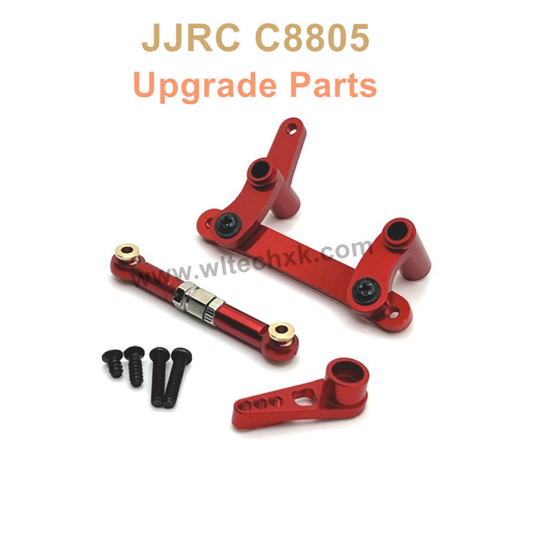 10-JJRC C8805 Upgrade Parts Metal Steering Kit+Servo Rod+Servo Arm Red
