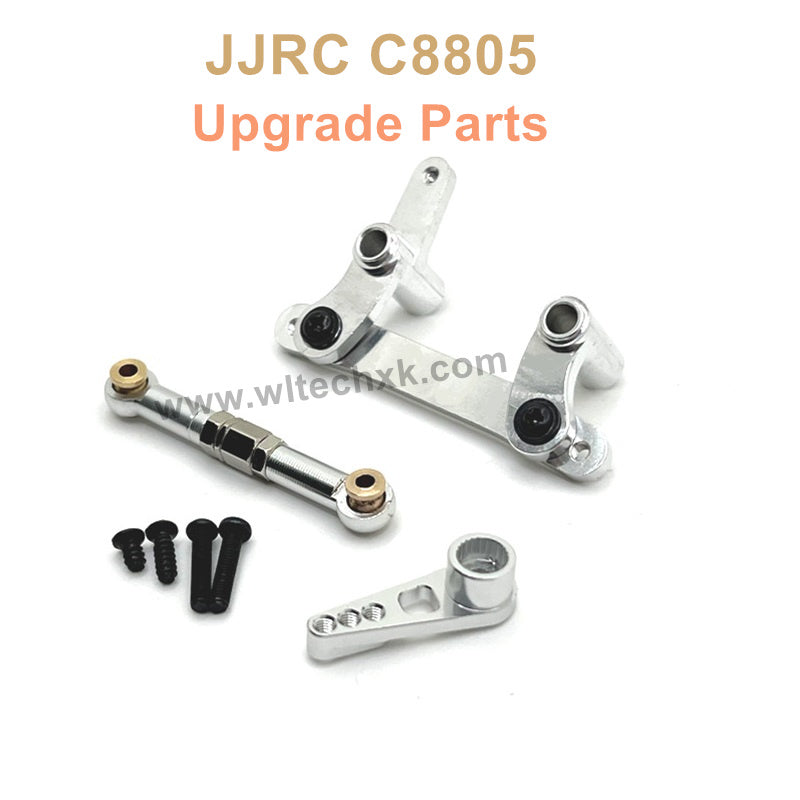 10-JJRC C8805 Upgrade Parts Metal Steering Kit+Servo Rod+Servo Arm Sliver